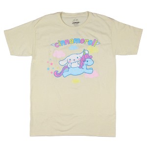Cinnamoroll Men's Unicorn Ride Short Sleeve Athletic Fit T-Shirt - 1 of 3