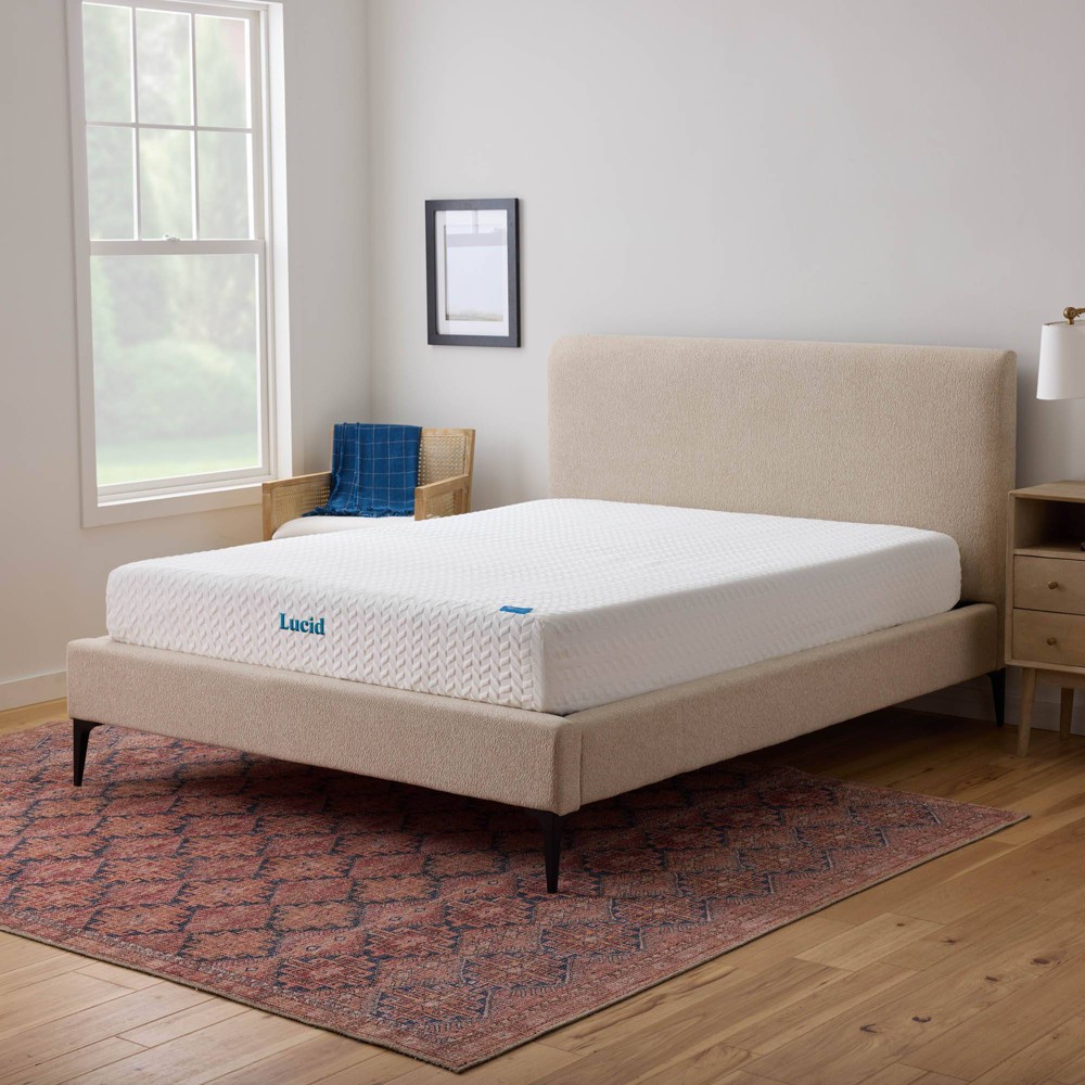 Lucid Comfort Collection Firm 10" Gel Memory Foam Mattress - King: Cooling, Hypoallergenic, CertiPUR-US Certified