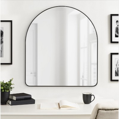 Zayda Black Aluminum Arched Full-Length Mirror