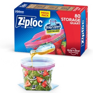 Ziploc Storage Quart Bags - 1 of 4