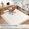 Coucheta Modern Washable Area Rug, Neutral Geometric Border Low Pile Rug, Non-Slip & Non-Shedding Carpet for Living&Dining Room, Hallway&Bedroom - 4 of 4