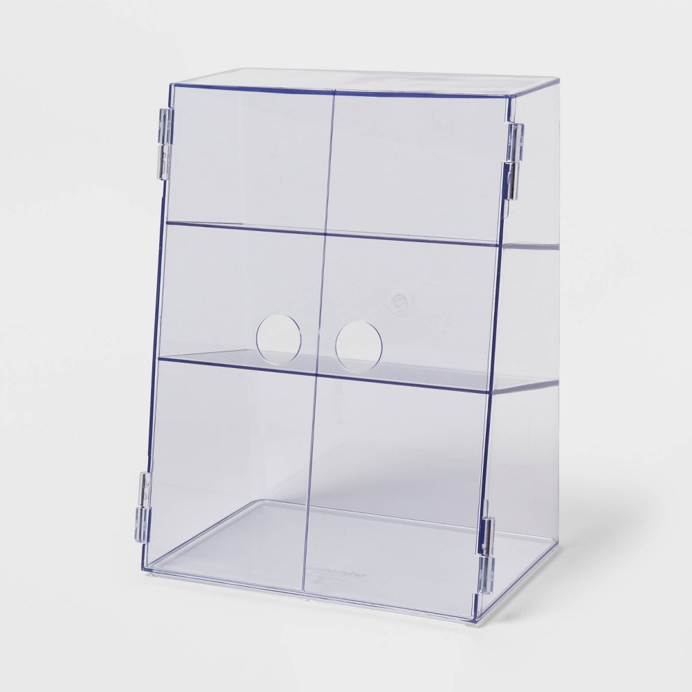 Photos - Bathroom Cabinet Clear Storage Case with Hinged Doors - Brightroom™: Plastic Bathroom Caddy, Shower & Bath Organizer, 12" x 9" x 6"