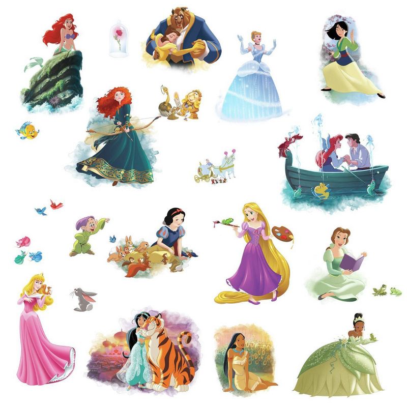 RoomMates Disney Princesses &#34;Dream Big&#34; Peel and Stick Kids&#39; Wall Decal 4 Sheets, 4 of 6