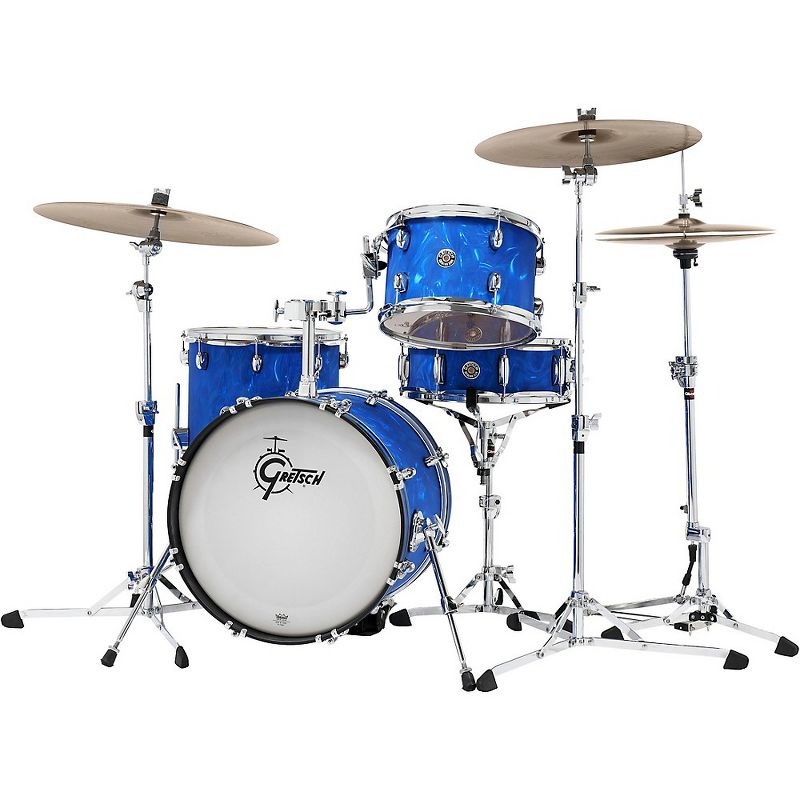Gretsch Drums Catalina Club Jazz 4-Piece Shell Pack with 18" Bass Drum Blue Satin Flame, 3 of 6