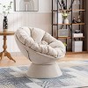 Oversized Swivel Accent Chair,360° Swivel Barrel Chair, Multicoloured Papasan Chair for Living Room-Cuddlewood - 2 of 4