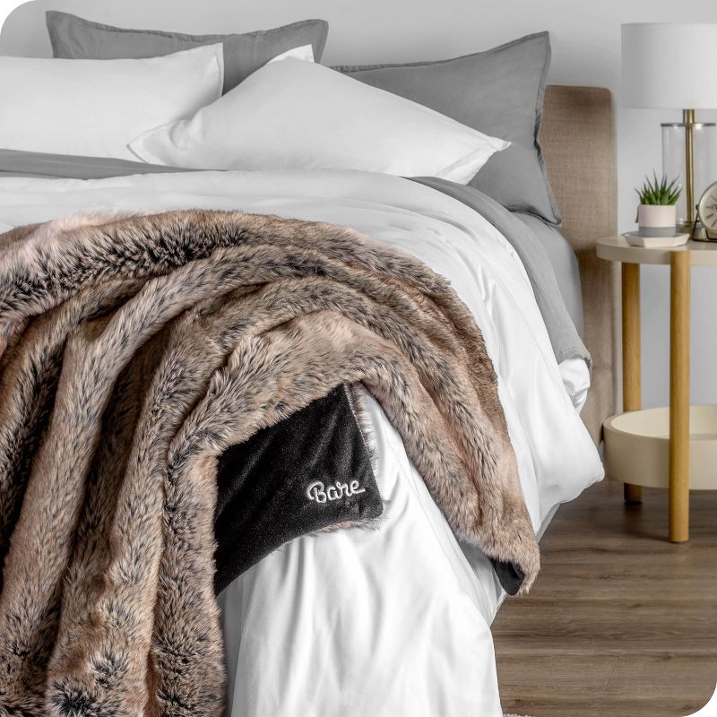 Faux Fur Blanket by Bare Home, 4 of 9