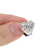 Unique Bargains Striped Heart Shoelace Charms Silver Tone 1 Pair - 3 of 4