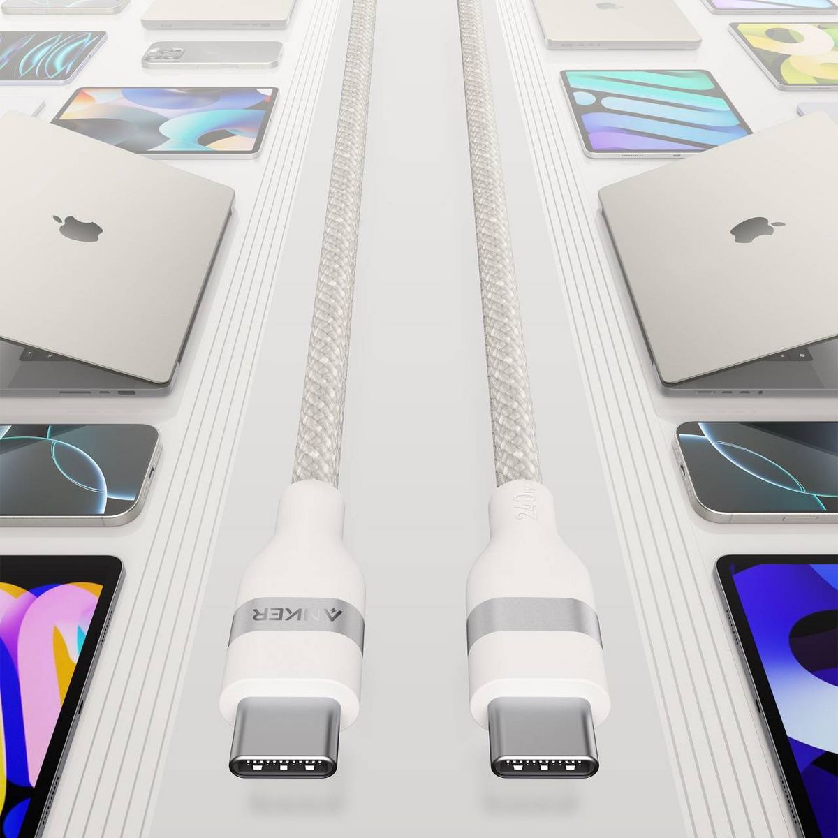Anker 6' 240W USB-C to USB-C Cable - White - thumbnail 5