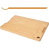 Bruntmor Brisket Cutting Board Wooden Bamboo Cutting Board with Solid Craftsmanship, Brown - image 3 of 4