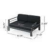 Christopher Knight Home Beatrice Patio Modem V-Shaped Aluminum 5-Seater Sectional Sofa Set with Thick Cushions - 3 of 4