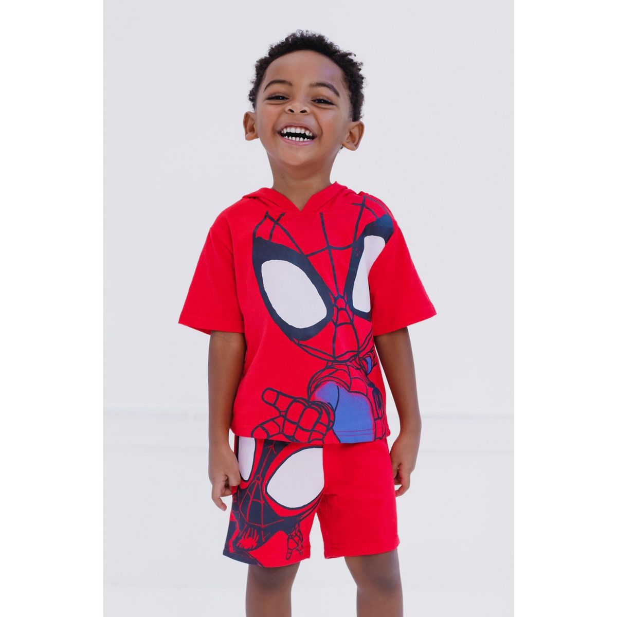 Marvel Spidey and His Amazing Friends Toddler Boys' Hooded T-Shirt and Shorts Set - thumbnail 3