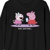 Peppa Pig TV Peppa and Suzy Sheep Adult Black Long Sleeve Tee - 2 of 4