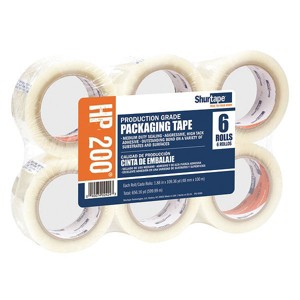 Shurtape  Carton Sealing Tape, 1.8 mil, Clear, PK6 HP 200 - 1 of 4