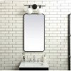Elegant Lighting Soft corner metal rectangular mirror 20x36 inch in Black - 2 of 4