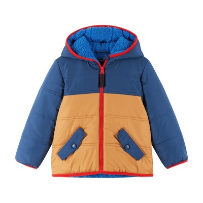Andy & Evan  Toddler  Navy Color Blocked Jacket w/Faux Shearling Lining.