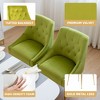 DYHOME Modern Dining Chairs Set of 2, Mid Century Dining Chairs with 5.12” Cushions, Velvet Upholstered Dining Chairs with Back Pull Rod - 4 of 4