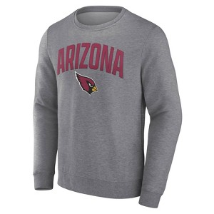NFL Arizona Cardinals Men's Gray Crew Fleece Sweatshirt - 1 of 3