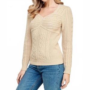 Women's Pattern Pullover Splice Sweater - SEE AND BE SEEN - 1 of 4