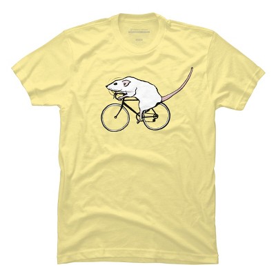 Men's Design By Humans Cycling Rat By TeaandInk T-Shirt