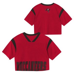 NFL Tampa Bay Buccaneers Women's Short Sleeve Fashion Crop Jersey - 1 of 3