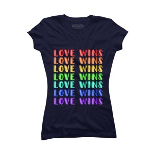 Adult Design By Humans Humans Love Wins Pride Repeat By CNTT668 T-Shirt - 1 of 2