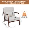 Rbied Mid-Century Modern Style Wood Accent Chair Living Room Chairs Reading Chair with Pillow and Cushion - 2 of 4