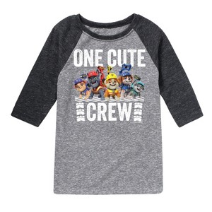Boys' - Paw Patrol - Rubble & Crew Raglan Graphic T-Shirt - 1 of 4