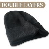 ZUPPAD Beanie for Men Women Unisex Knit Cuffed Plain Winter Beanies Hats Skull Cap Hats 1 Pack - 3 of 4