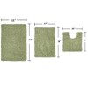 Fantasia Bath Rug Collection Cotton Shaggy Pattern Tufted Set of 3 Bath Rug Set - Home Weavers - 2 of 3