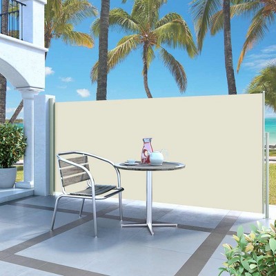 vidaXL Retractable Side Awning 47.2" x118.1" Cream