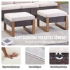 POCASSY 75" Wide Outdoor Sofa Outdoor Furniture Sets, All-Weather Brown Wicker Rattan Outdoor Couch with Ottomans and Cushions for Porch Balcony - 3 of 4
