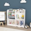 KTMBDW Kids Bookshelf and Toy Organizer, 3 Tier Bookshelf for Kids, Fabric Toddler Bookcase Book Shelf for Kids Rooms, Bedroom,Playroom,Nursery,White - 3 of 4