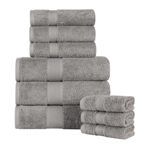 Organic Cotton Medium Weight Solid Towel Set by Blue Nile Mills - 1 of 4