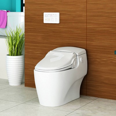 White Heated Electric Bidet Toilet Seat with Remote Control