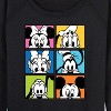 Women's - Disney - Mickey Minnie Goofy Pluto Donald and Daisy Lightweight French Terry Wide Neck Long Sleeve Shirt - 2 of 4