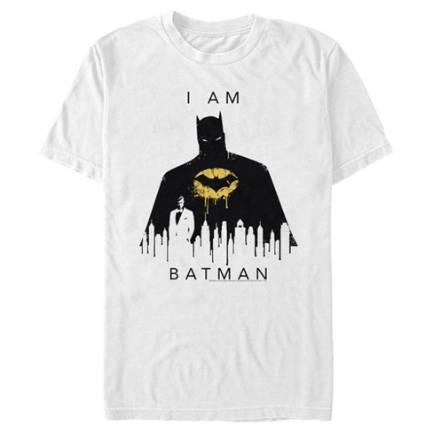 Dc Comics Mens Dc Comics Batman Superheroes Slim Fit Short Sleeve Crew Graphic Tee White 2x Large Target - batman tshirt roblox