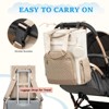 Diaper Bag Backpack, Large Capacity Portable Baby Bag with Foldable Diaper Changing Pad, Waterproof Baby Diaper Bags - 4 of 4