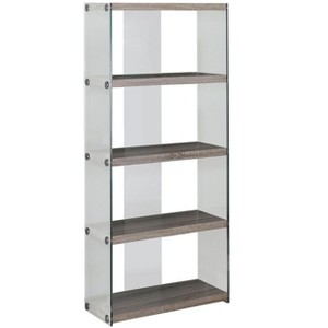 NicBex Transitional Bookcase 3/4/5 Tier Low-Profile Design Grey Eco-Friendly Laminate Bedroom Office Floating Shelf Effect - 1 of 4