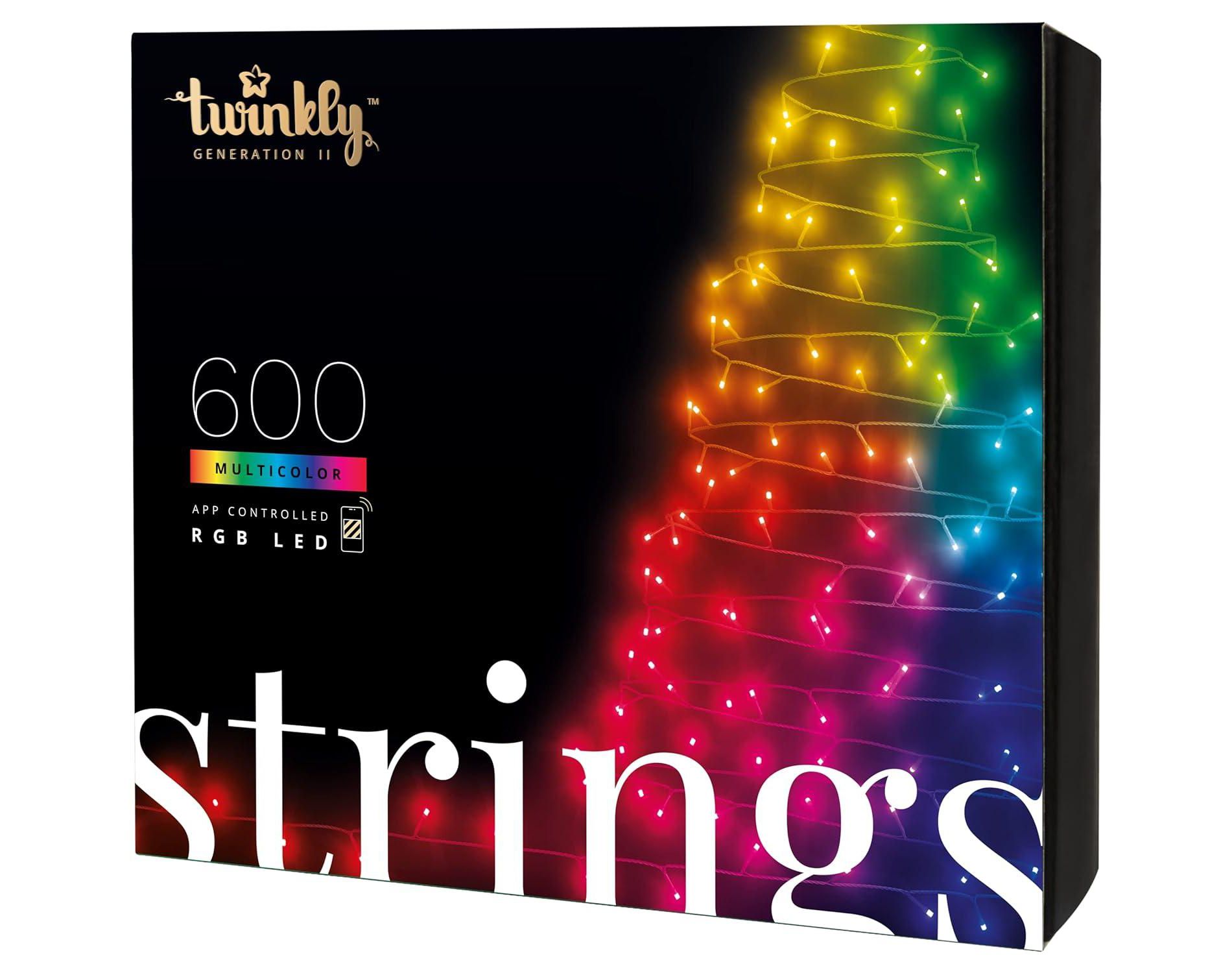 Twinkly Strings App-Controlled LED Christmas Lights Indoor and Outdoor Smart Lighting Decoration