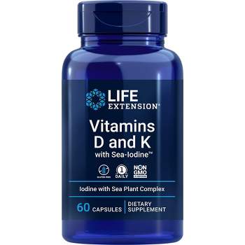 Life Extension Vitamins D and K with Sea-Iodine  -  60 Capsule