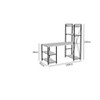 Vynxaria Rasse Writing Desk - Modern Black Metal Frame with Wooden Top & Shelves - 3 of 4