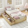 Tangkula Twin Size Captain Bed w/ 2 Drawers Slats Support Twin Daybed Heavy Duty Wood Natural - 4 of 4