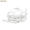 Full Size Wooden House Bed with Twin Size Trundle - 4 of 4