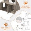 Cat Litter Box Enclosure with Wooden Cat Washroom Furniture, Barn Door, Pet House, Fits Most Litter Boxes - 2 of 4
