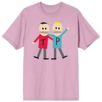 South Park Terrance And Phillip Crew Neck Short Sleeve Cradle Pink Men's T-shirt