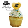 ETSU Secondary Logo Heart Love Cupcake Picks Toppers Decoration Set of 6 - 3 of 4