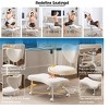 TinyHomie Meditation chair, an ergonomic cross-legged seating chair with lumbar support and a height-adjustable seat cushion, Beige - 4 of 4
