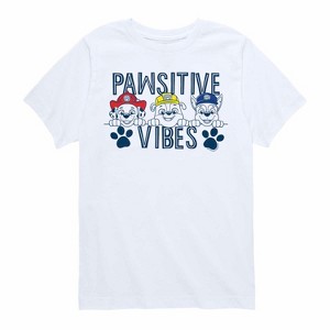 Boys' - Paw Patrol - Pawsitive Vibes Rubble Marshall Chase Short Sleeve Graphic T-Shirt - 1 of 4