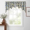 Ellis Curtain Regency Swag Shaped 3" Rod Pocket Valances for Windows 100" x 30" Blue - 2 of 4