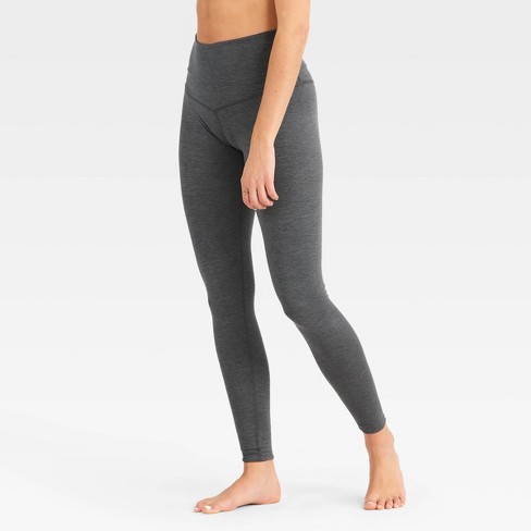 Warm Essentials By Cuddl Duds Women's Retro Ribbed High Waisted Leggings -  Gray Xxl : Target